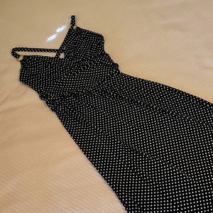 Vince Camuto Black polka-dot maxi dress NWOT